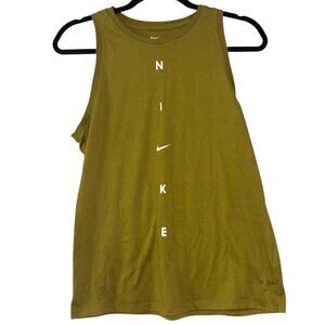Nike Olive Army Green Tank Top Women’s S Workout Running Yoga Lifting Athletic
